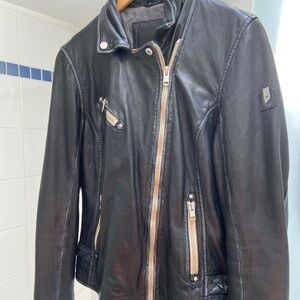 Leather moto jacket